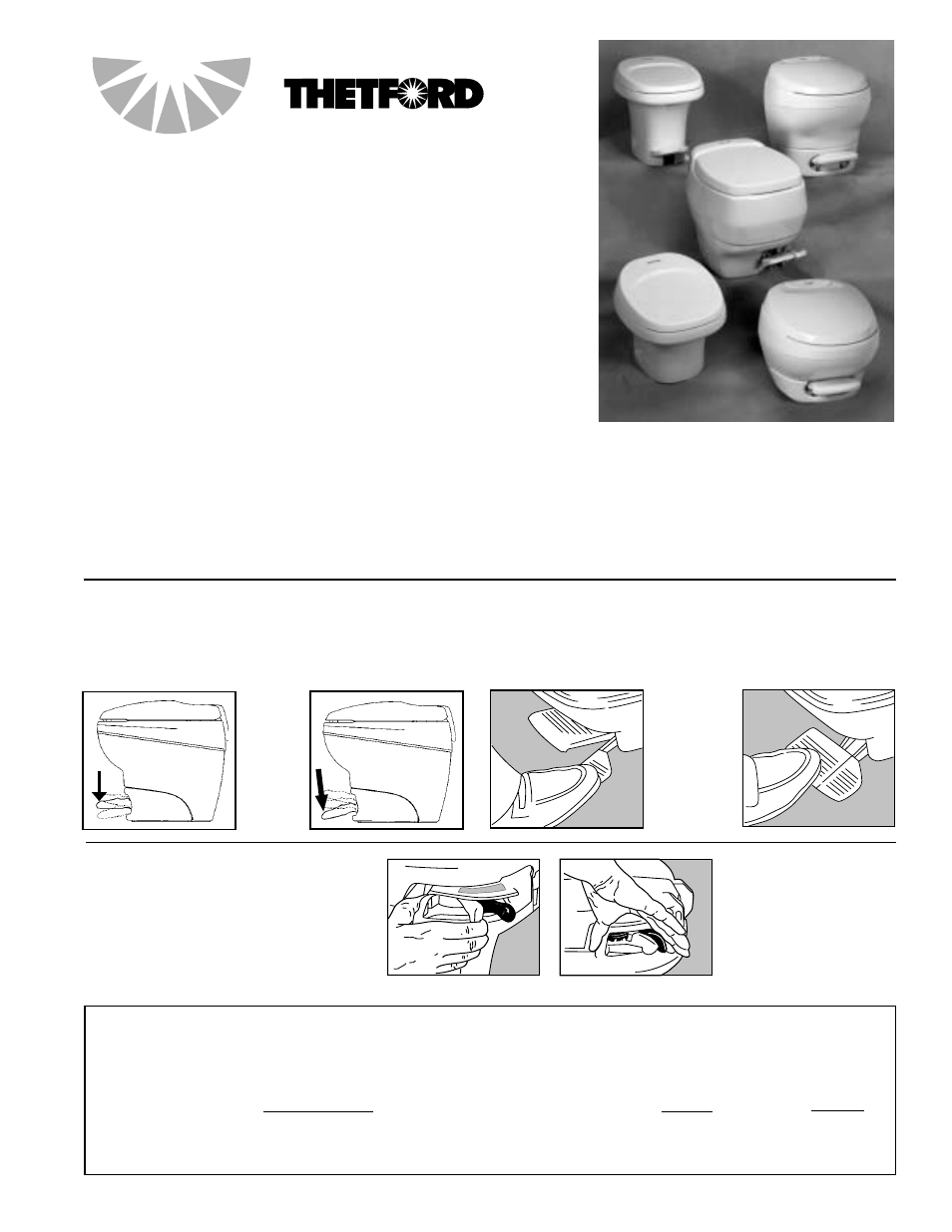 Thetford Aqua Magic IV Hand Flush User Manual | 6 pages