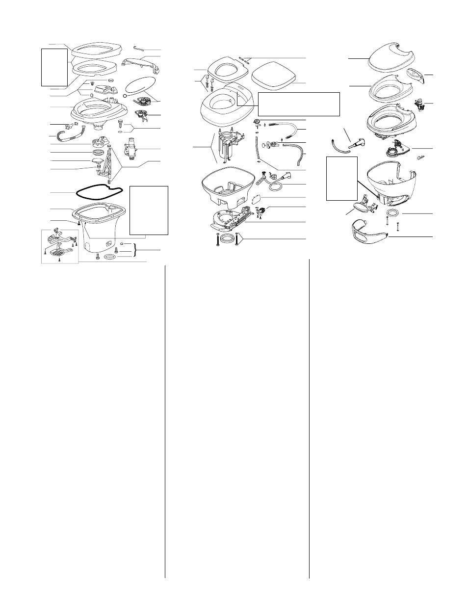 Lista de repuestos, Parts pièces, Aqua-magic iv | Aurora, Bravura | Thetford Aqua Magic IV Hand Flush User Manual | Page 5 / 6