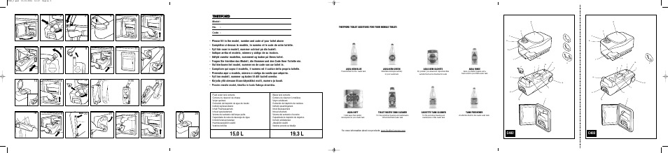 C402, C403 | Thetford C403L Cassette User Manual | Page 26 / 26