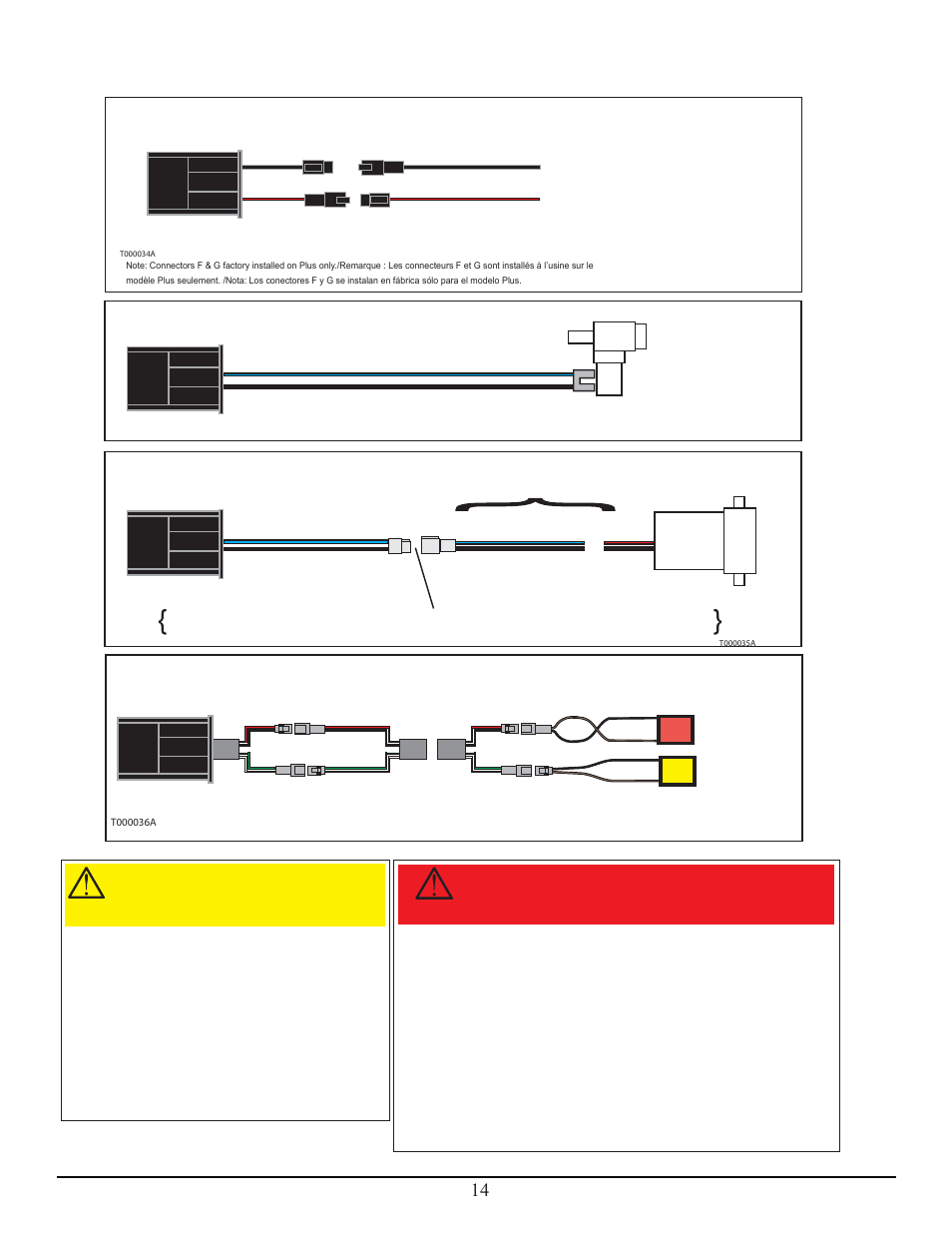 Warning/avertissement/ advertencia, Caution/mise en garde/ precaución | Thetford Tecma Easy Fit User Manual | Page 14 / 28