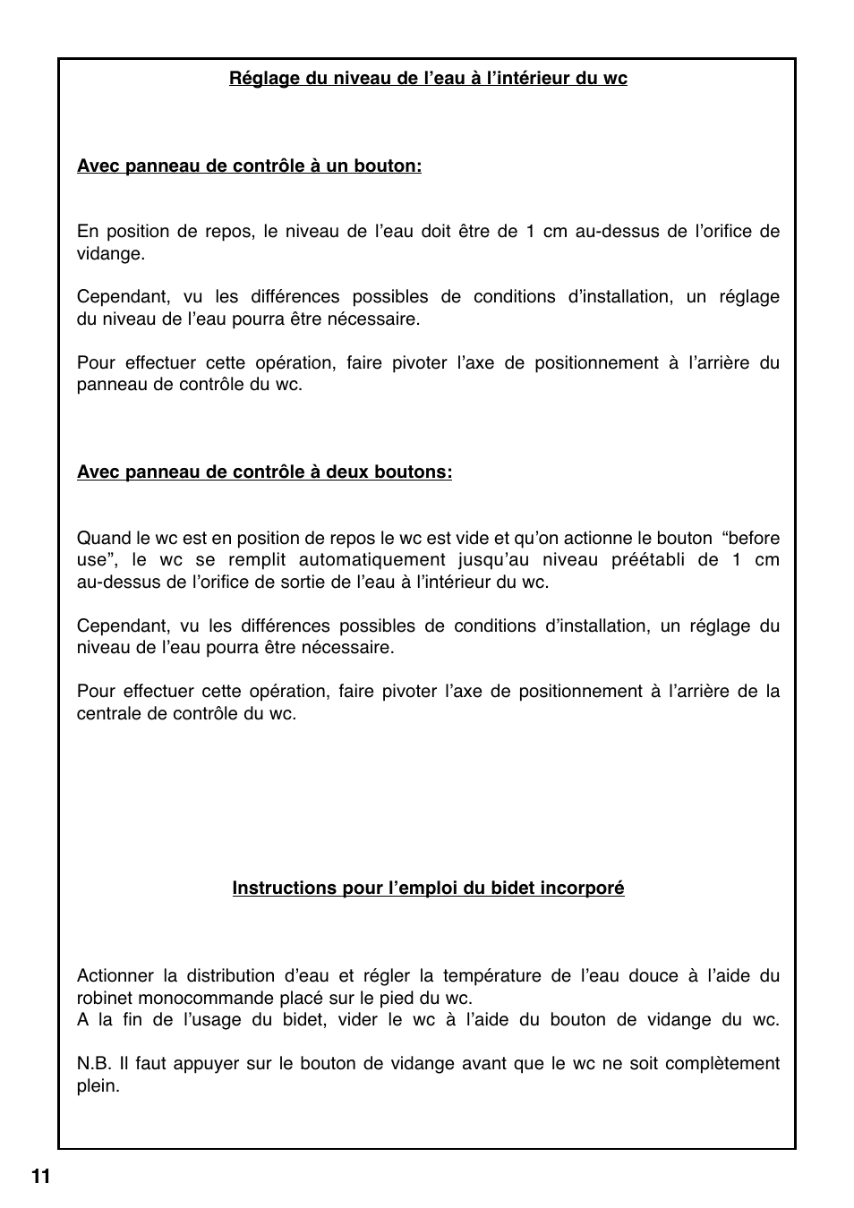 Thetford Tecma X-Light User Manual | Page 12 / 28