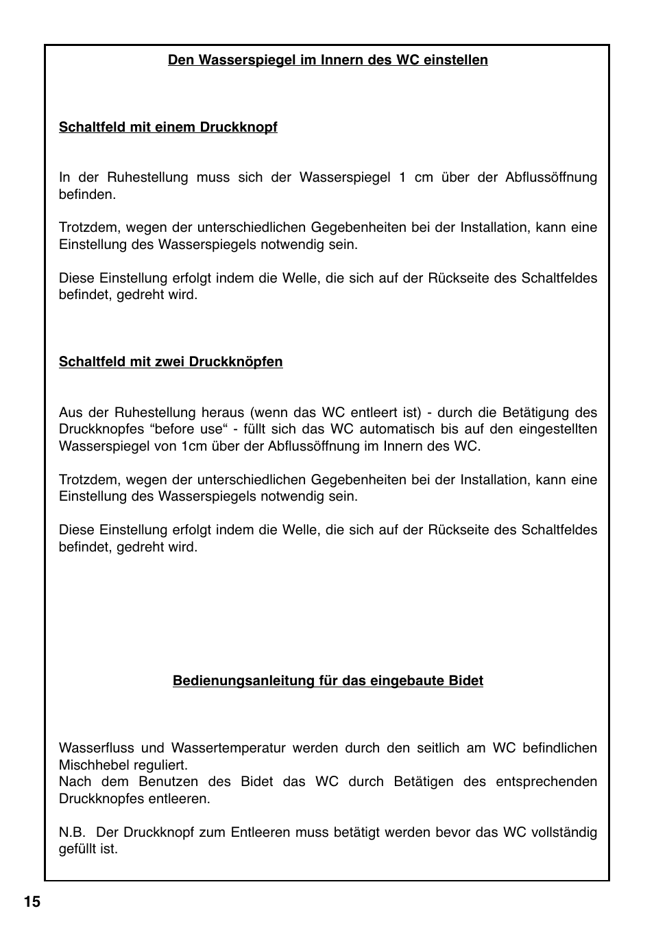 Thetford Tecma X-Light User Manual | Page 16 / 28