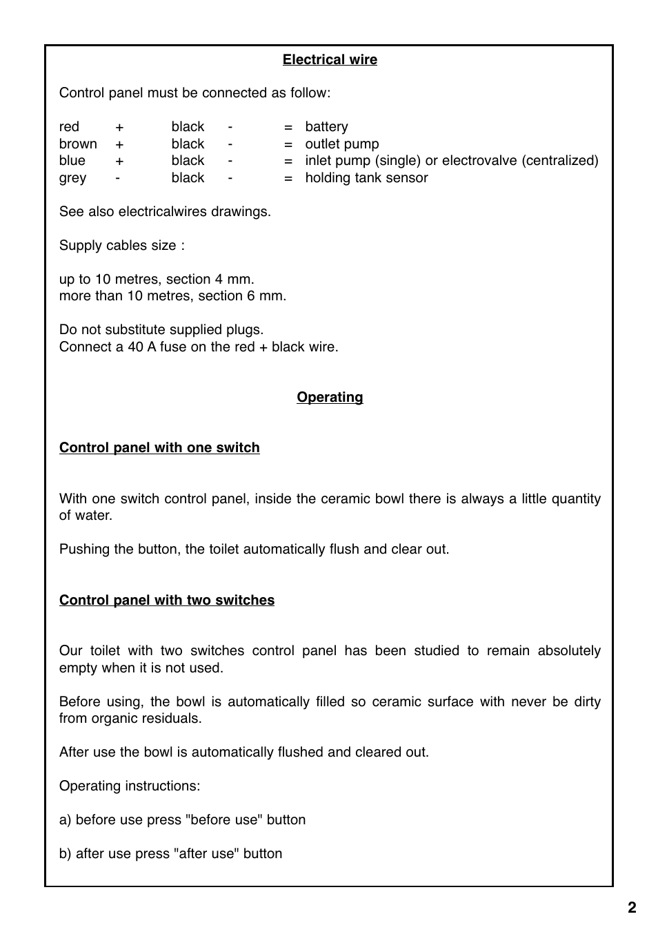 Thetford Tecma X-Light User Manual | Page 3 / 28