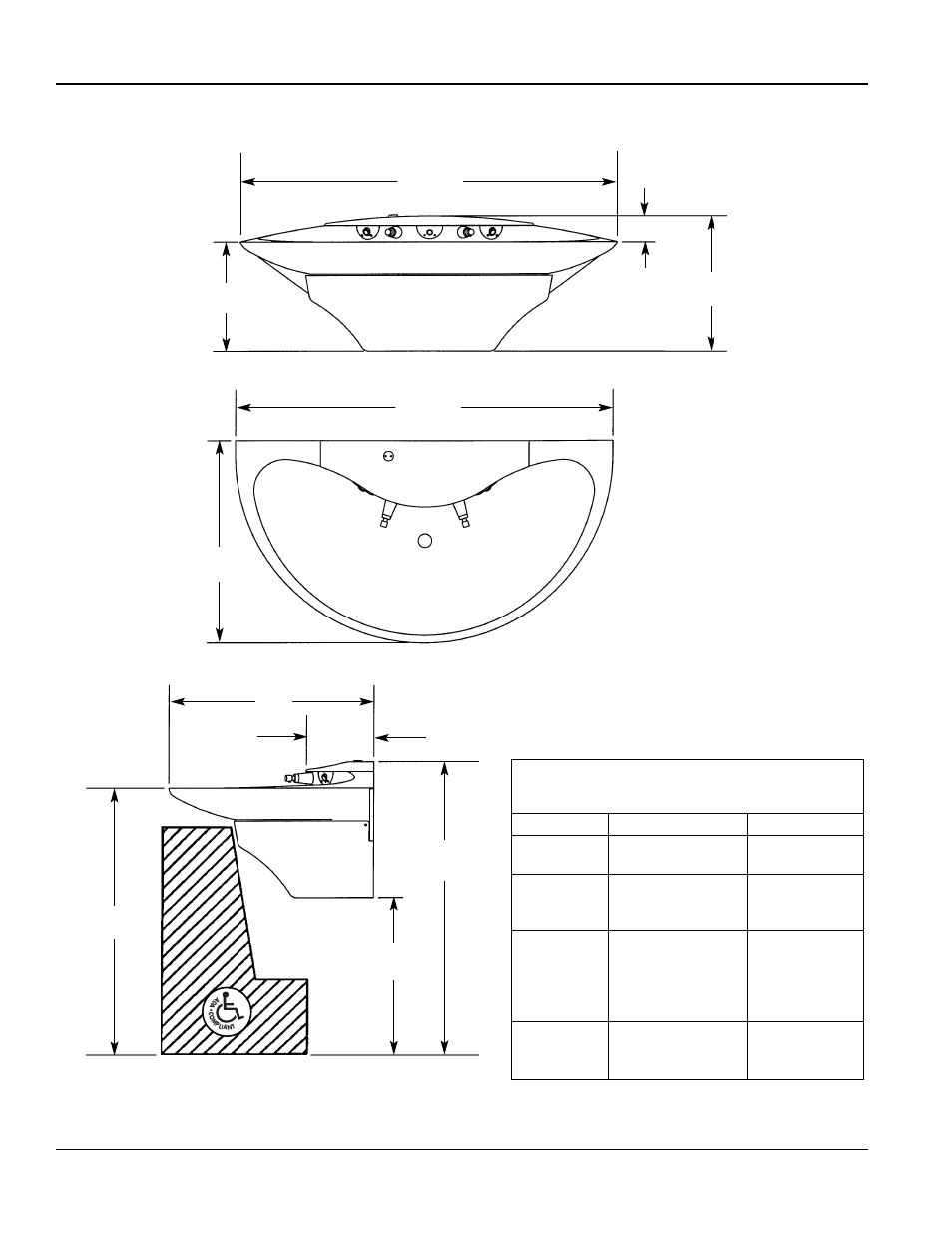 Express® crescent® lavatory system dimensions | Bradley Smoker EXPRESS CRS-3/IR User Manual | Page 2 / 14