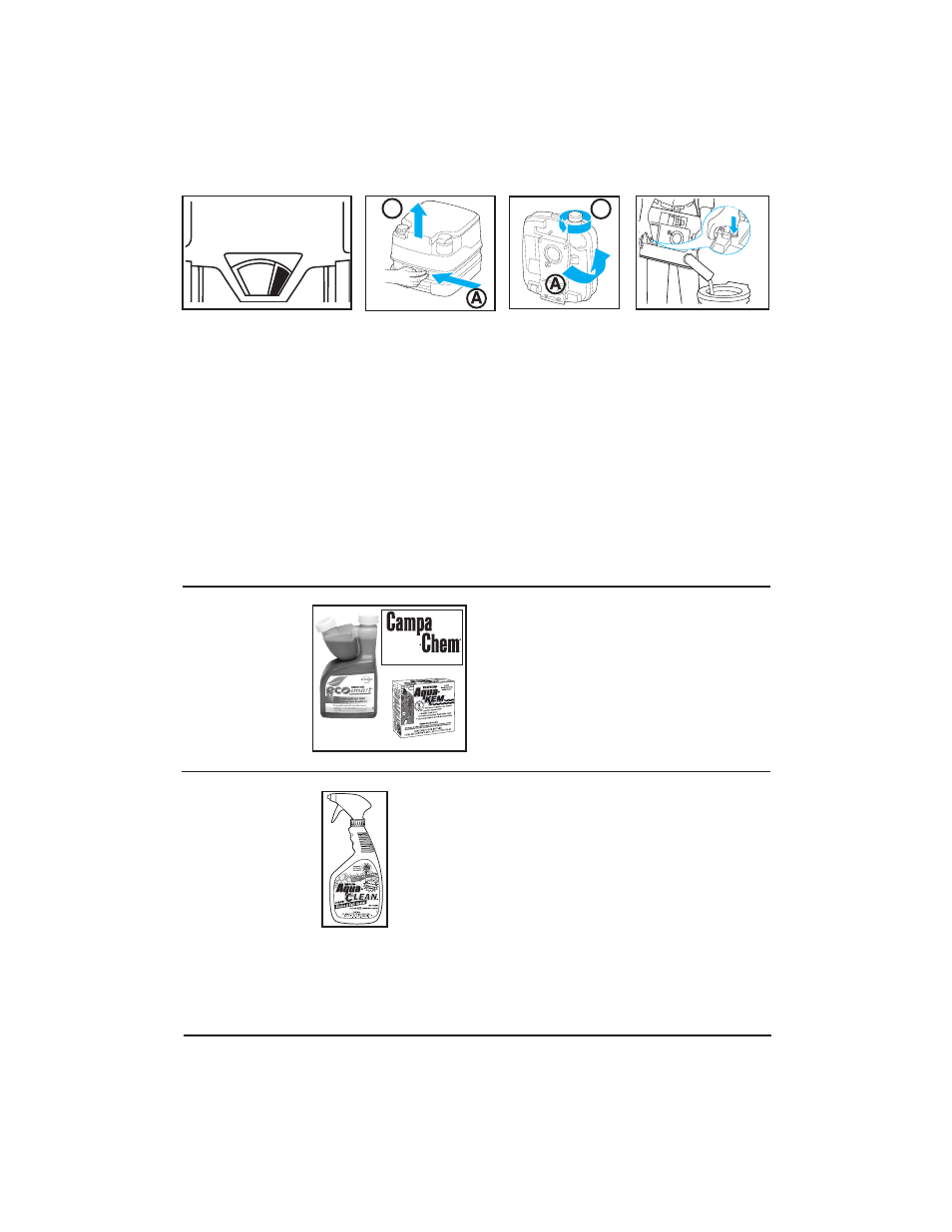 Deodorizing, Désodorisant, Para desodorizar | Care, Mantenimiento, Entretien | Thetford Porta Potti User Manual | Page 2 / 4