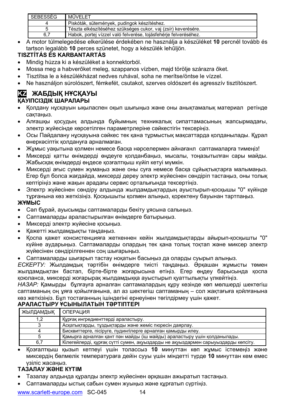 Scarlett SC-045 User Manual | Page 14 / 16
