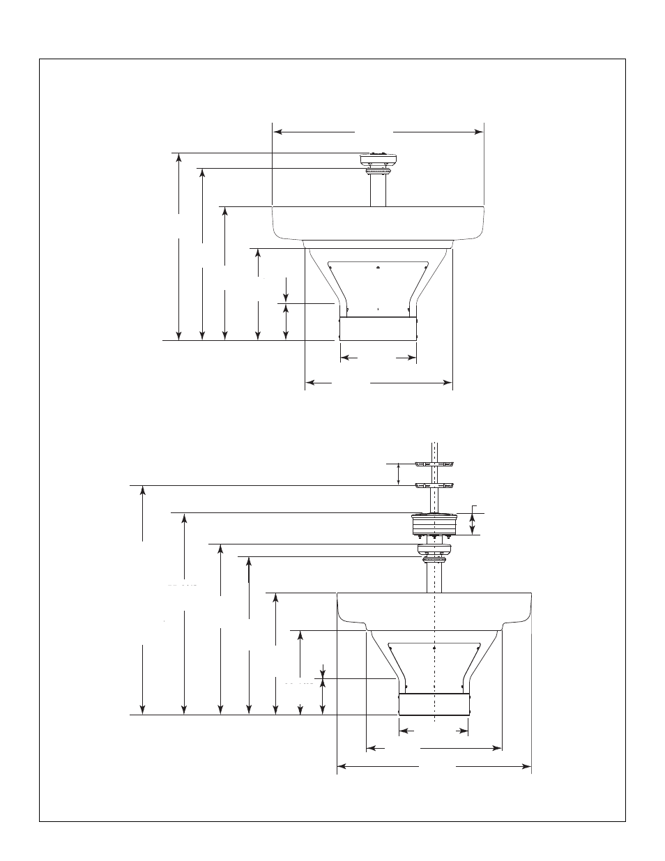 Dimensions du lavabo fontaine circulaire | Bradley Smoker TDB3108 User Manual | Page 34 / 85