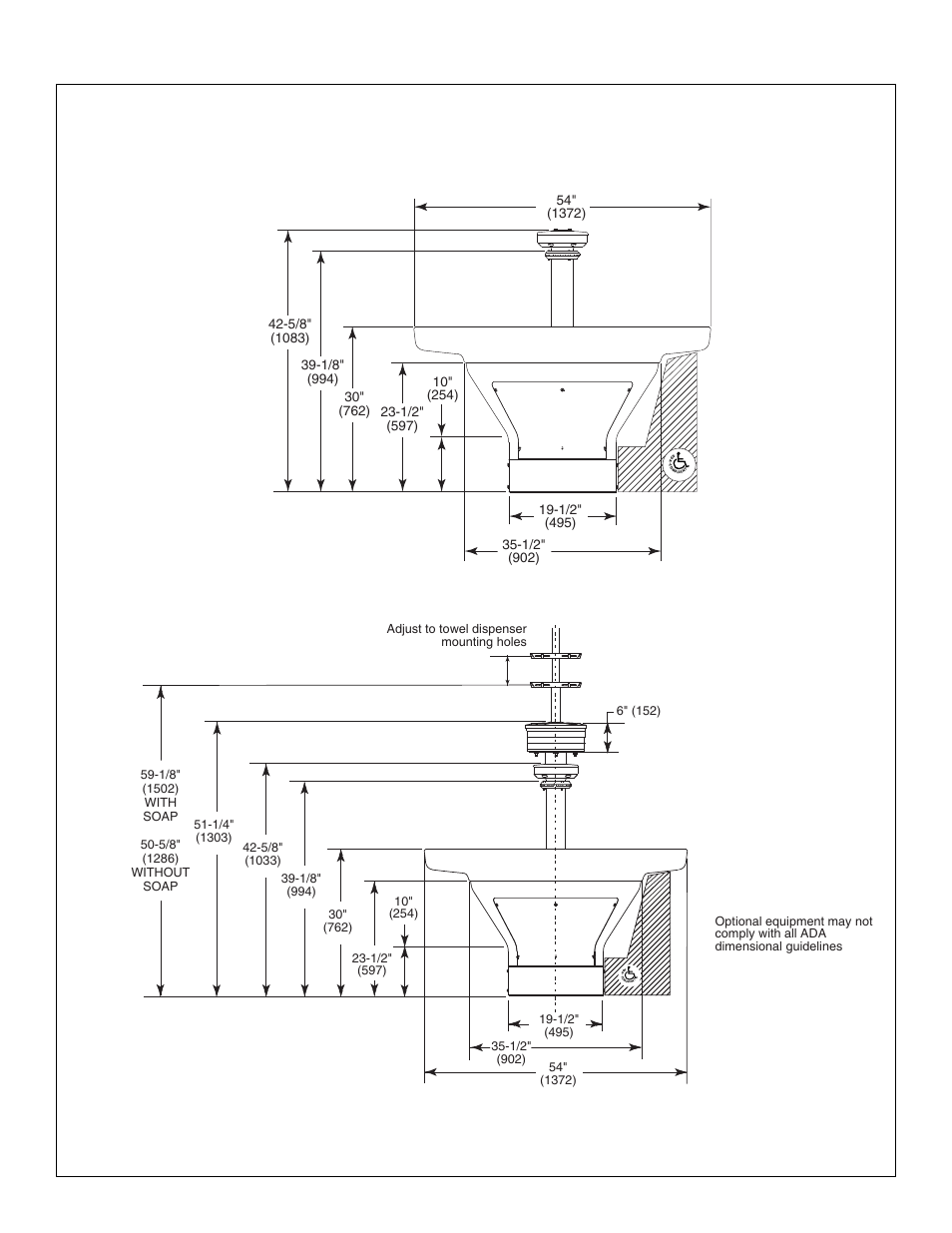 Circular washfountain dimensions (juvenile height), Figure 1e figure 1f | Bradley Smoker TDB3108 User Manual | Page 5 / 85