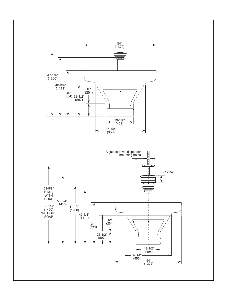 Circular washfountain dimensions | Bradley Smoker TDB3108 User Manual | Page 6 / 85