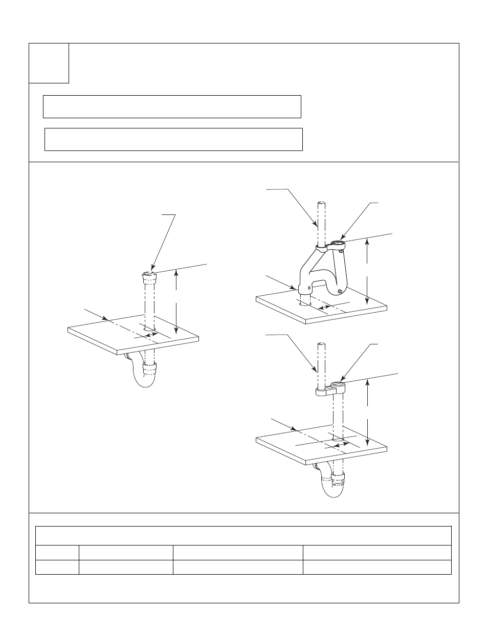 Installing the drain, Table 1 — “b” trap dimensions | Bradley Smoker TDB3108 User Manual | Page 9 / 85