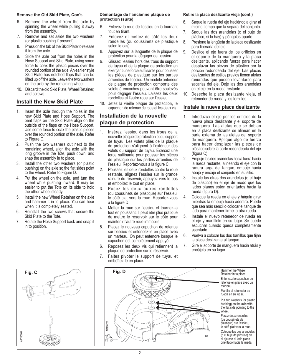 Thetford 40541 Skid Plate Kit User Manual | Page 2 / 2