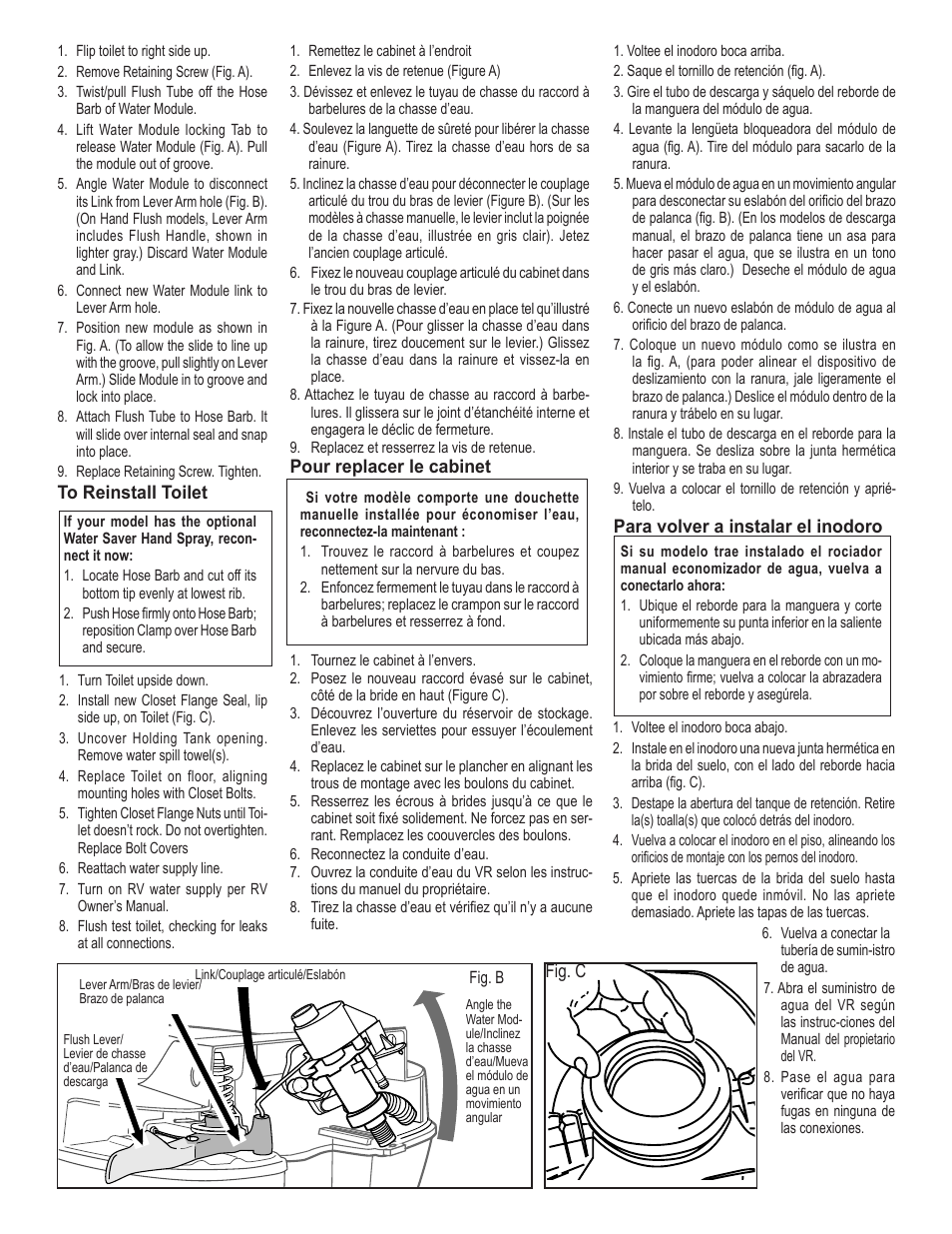 Thetford 31705 - Water Module User Manual | Page 2 / 2