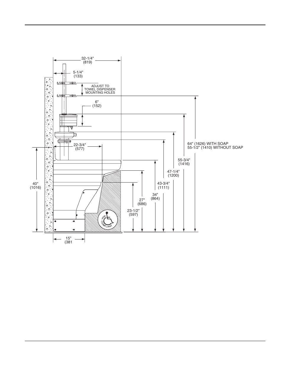 Semi-circular washfountain dimensions | Bradley Smoker Terreon TDB3104 User Manual | Page 3 / 29