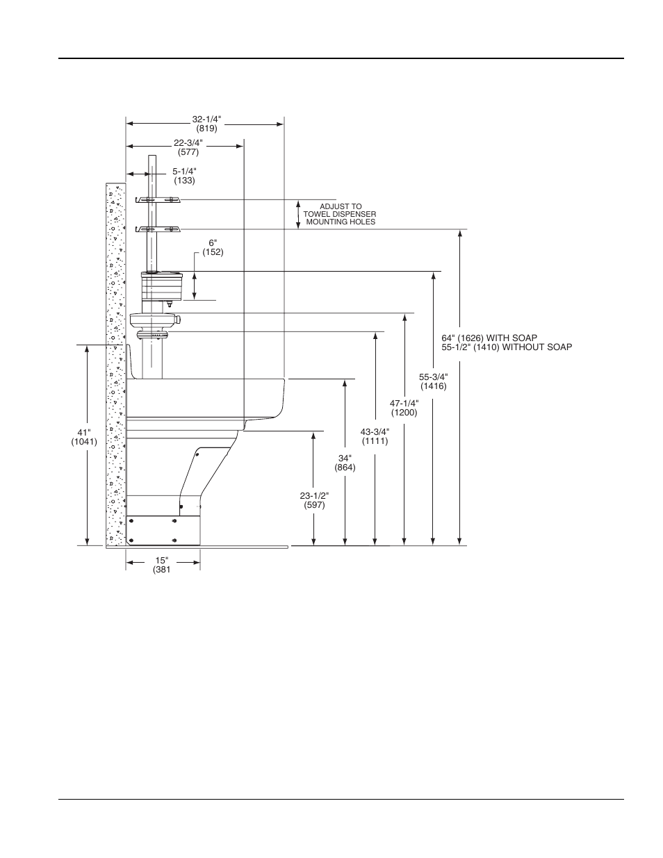 Semi-circular washfountain dimensions | Bradley Smoker Terreon TDB3104 User Manual | Page 5 / 29