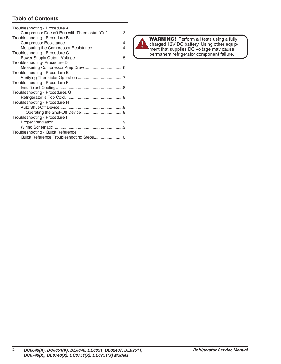 Thetford NR740 User Manual | Page 2 / 12