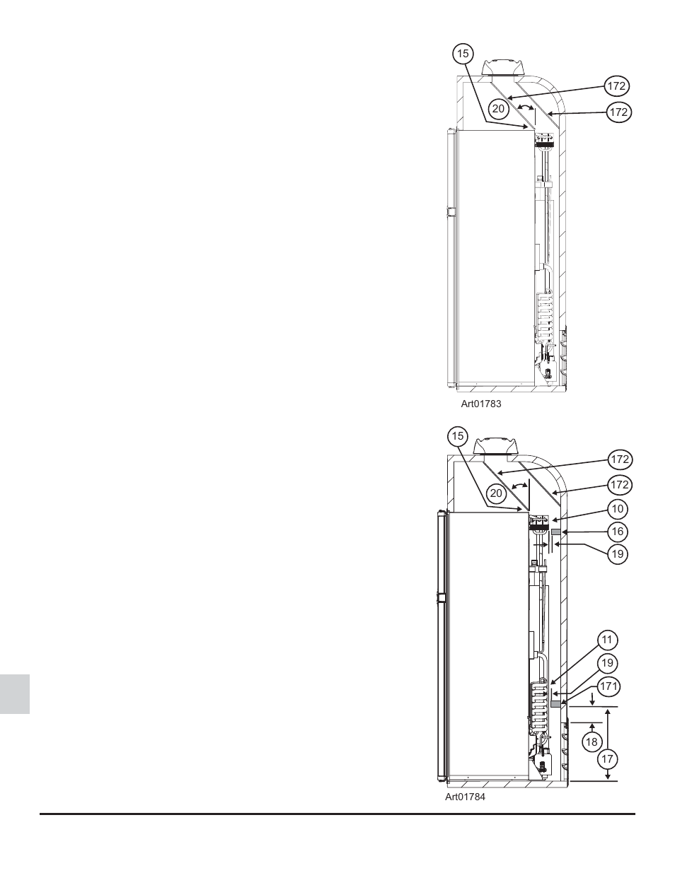 Offset vertical enclosures | Thetford 1210 Series GE - Through 10/07 User Manual | Page 10 / 22