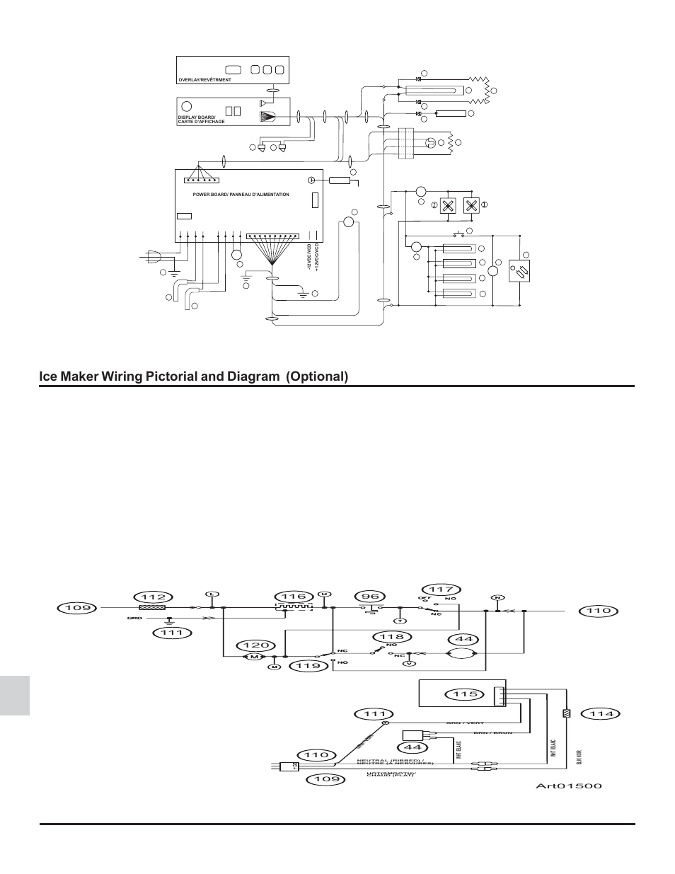 Ice maker wiring pictorial and diagram (optional) | Thetford 1210 Series GE - Through 04/06/09 User Manual | Page 22 / 22