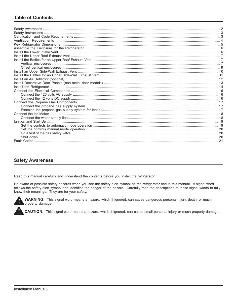 Thetford 2117 Series Installation Manual User Manual | Page 2 / 22