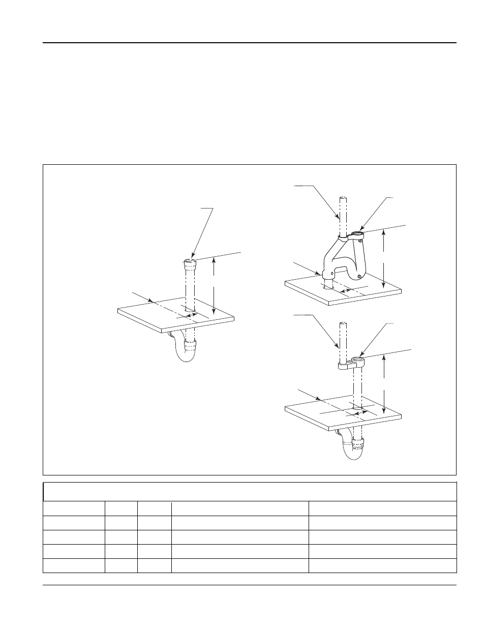 Installation instructions, Table 1 — “b” trap dimensions, Step 1: rough-in of drain & supplies | Bradley Smoker WF2708 User Manual | Page 7 / 28