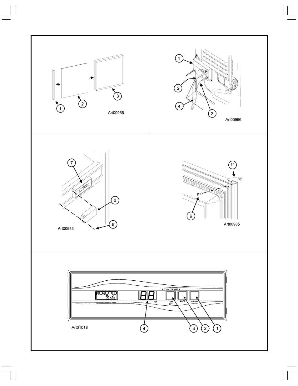 Graphic art00983, Graphic art00965, Graphic art00966 | Graphic art01018 | Thetford N1095 Series Installation Manual - 8/2/04 - 2/20/06 User Manual | Page 14 / 19