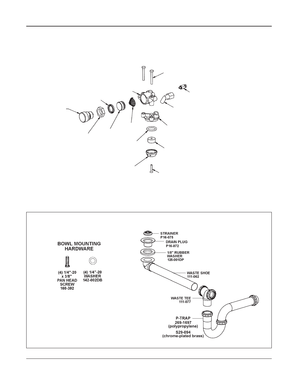 Assembly of components continued, Other replacement parts, Pushbutton assembly | Drain assembly | Bradley Smoker SS-3 User Manual | Page 16 / 19