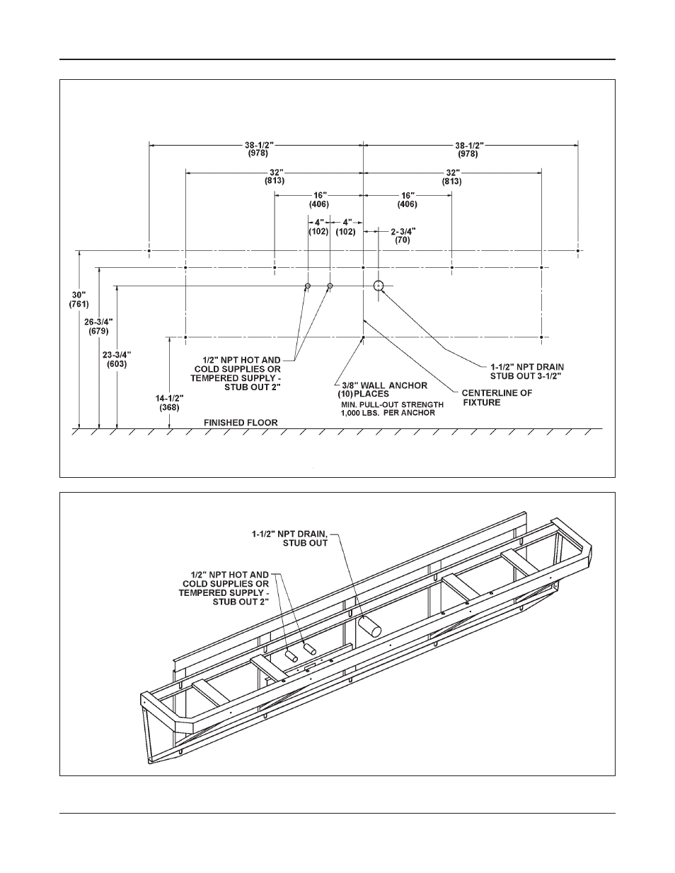 Ss-3/ast/wh97 express® lavatory system dimensions | Bradley Smoker SS-3 User Manual | Page 6 / 19