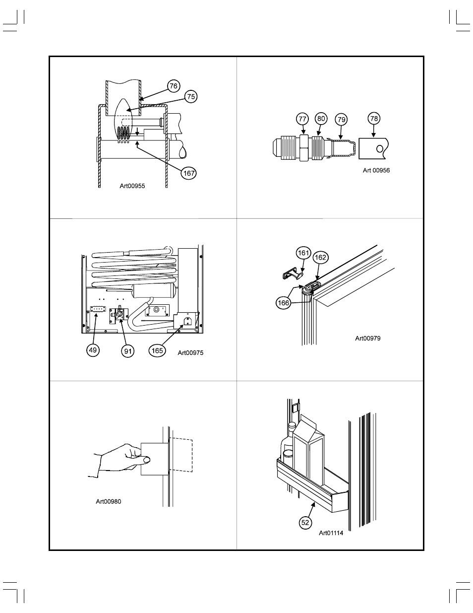 Graphic art01114, Graphic art00979, Graphic art00980 | Graphic art00955, Graphic art00956, Graphic art00975 | Thetford N51 Series Through 06/05 User Manual | Page 15 / 16