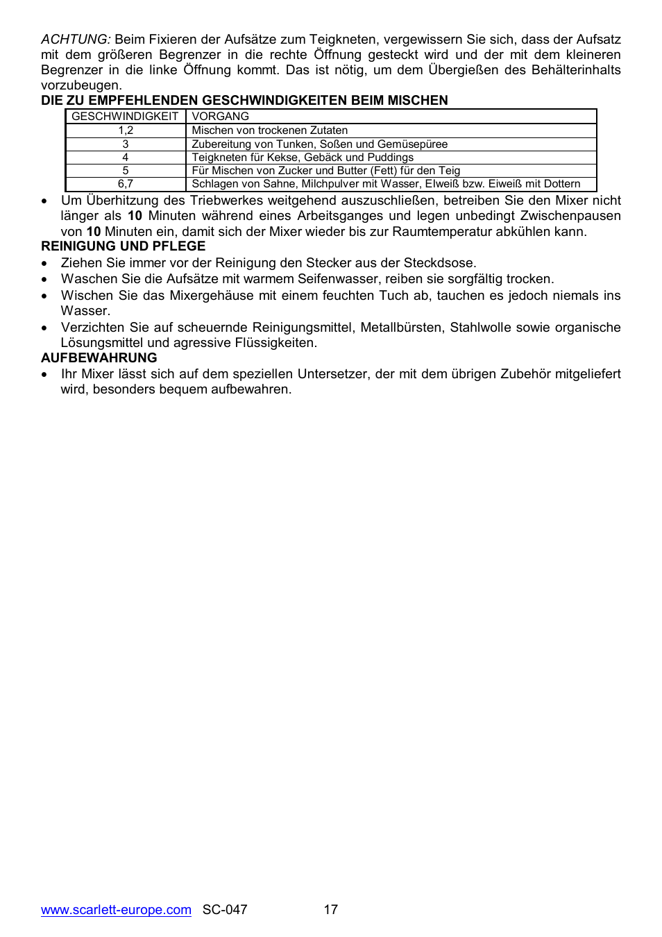 Scarlett SC-047 User Manual | Page 17 / 17