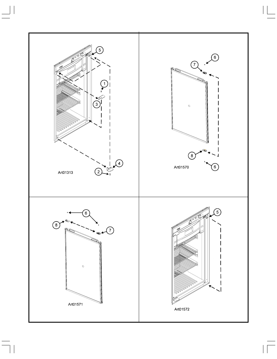 Graphic art01313, Graphic art01571, Graphic art01570 | Graphic art01572 | Thetford N500 Series Installation Manual User Manual | Page 12 / 12