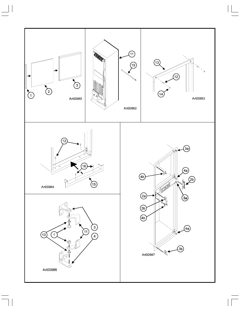 Graphic art00965, Graphic art00962, Graphic art00963 | Graphic art00964, Graphic art00986, Graphic art00987 | Thetford N81 Series Installation Manual - Through 8/2/04 User Manual | Page 14 / 15