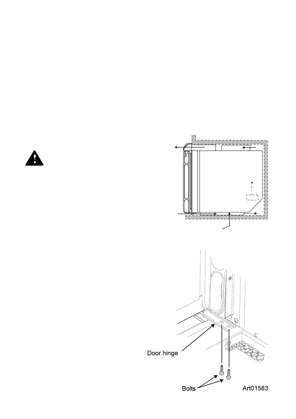 Ventilation, Installation options | Thetford DC0788 Series User Manual | Page 7 / 12