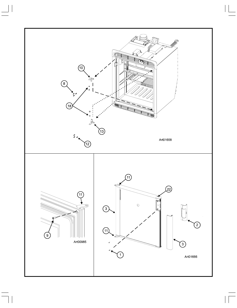 Graphic art01658, Graphic art00985, Graphic art01666 | Thetford EV0061 Series User Manual | Page 17 / 19