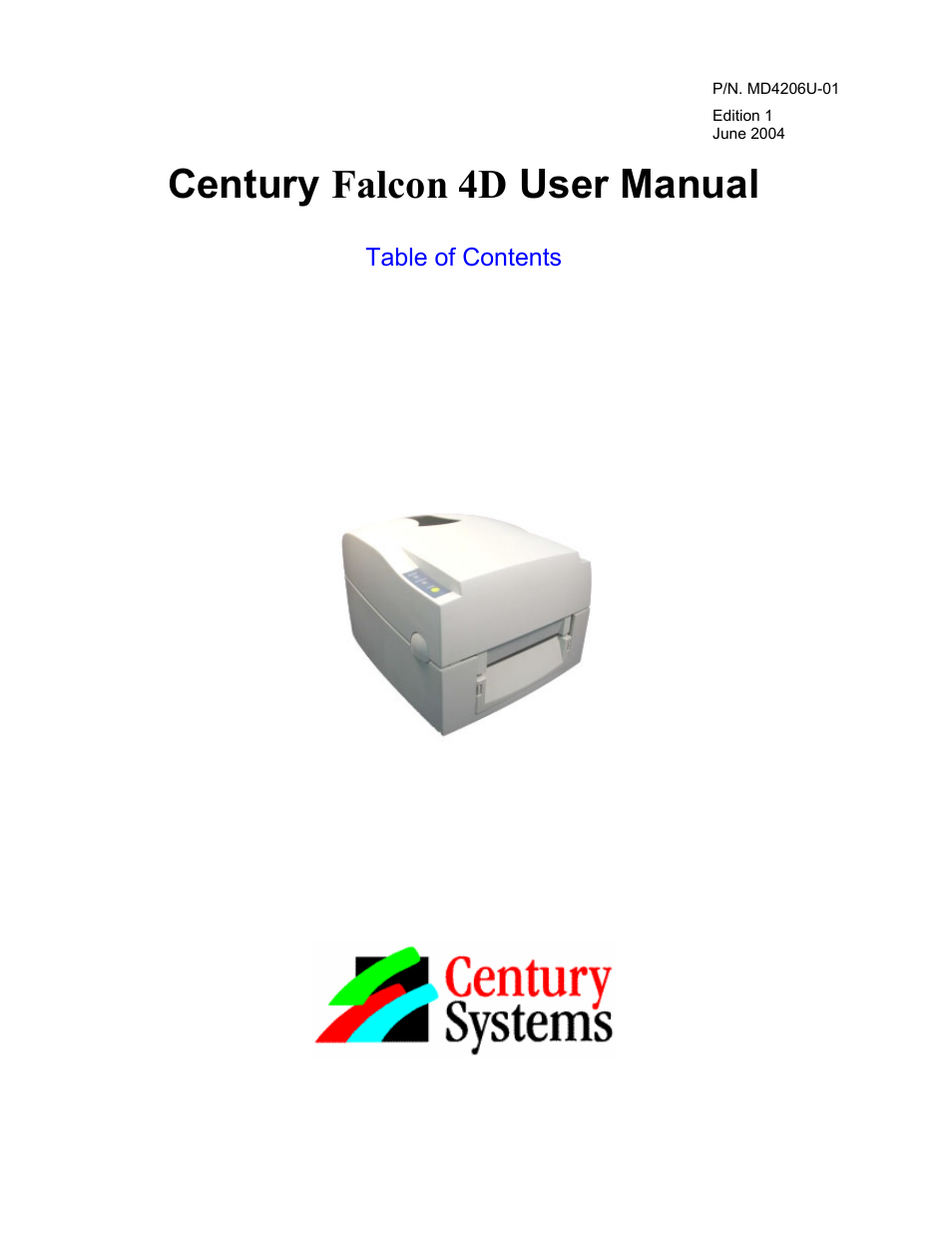 Century Systems CFD-4306 User Manual | 30 pages