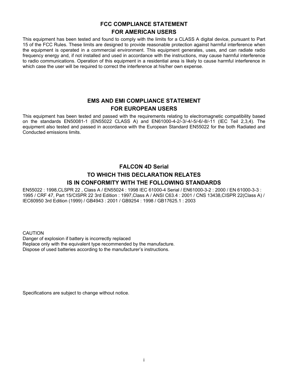 Century Systems CFD-4306 User Manual | Page 2 / 30