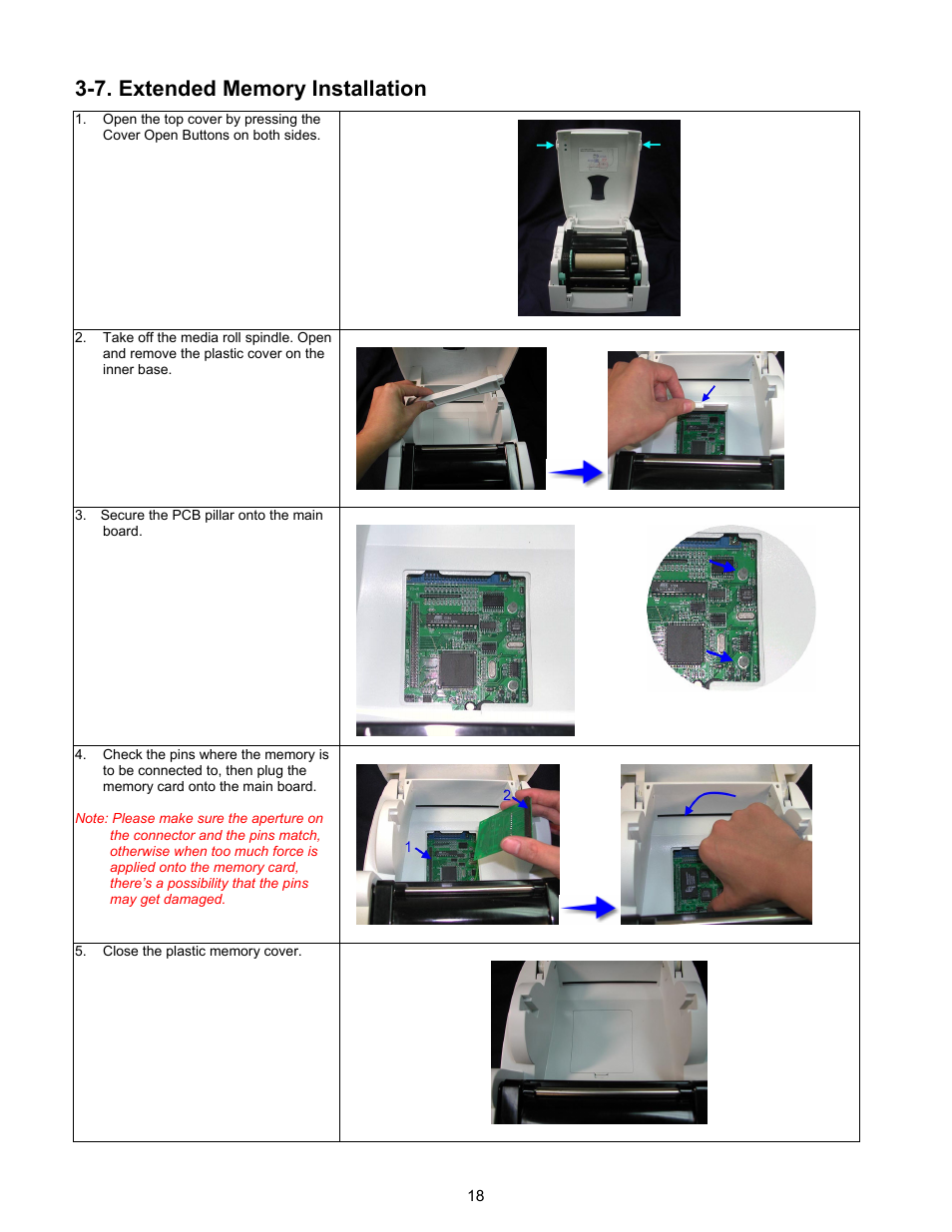 7 extended memory installation | Century Systems CFD-4306 User Manual | Page 21 / 30