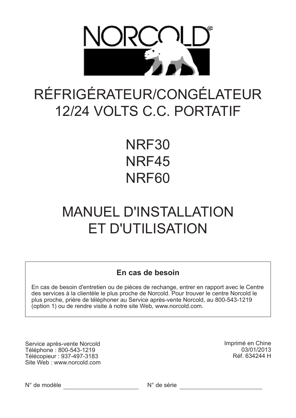 Im,om_nrf30,45,60_634244f_fr_20110302 | Thetford NRF60 User Manual | Page 12 / 33