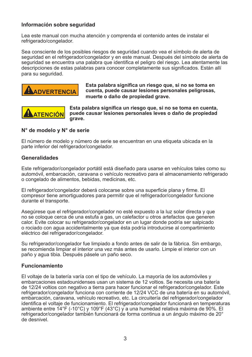 Thetford NRF60 User Manual | Page 25 / 33
