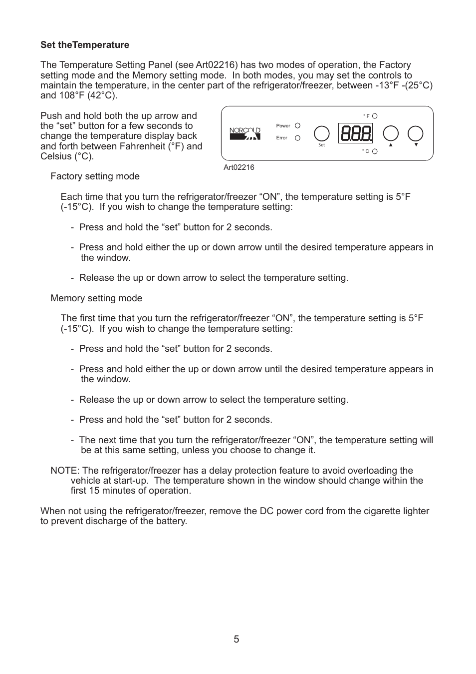 Thetford NRF60 User Manual | Page 5 / 33