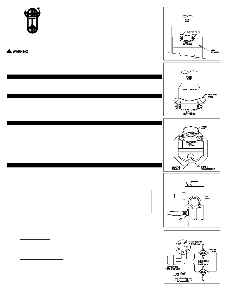 Tjernlund 950-2420 24SP200 Spillage Kit 8504056 Rev 1 03/97 User Manual | 2 pages
