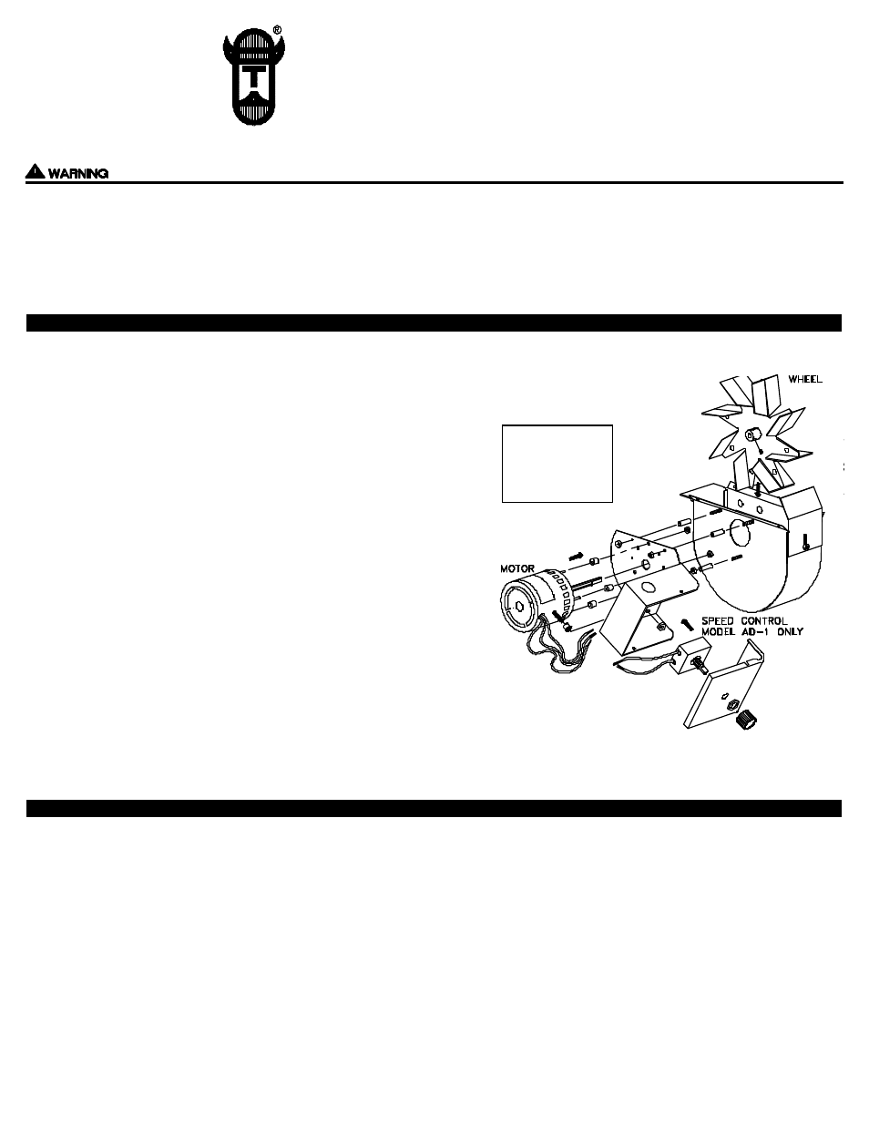 Tjernlund 950-3022 Motor Kit 8504066 Rev 1 05/98 User Manual | 3 pages