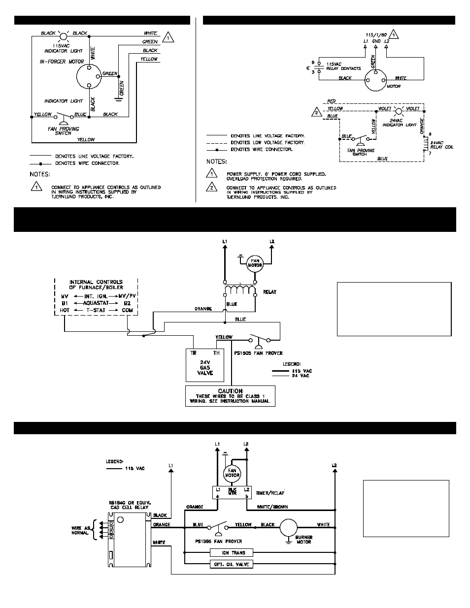 Tjernlund 950-3022 Motor Kit 8504066 Rev 1 05/98 User Manual | Page 3 / 3