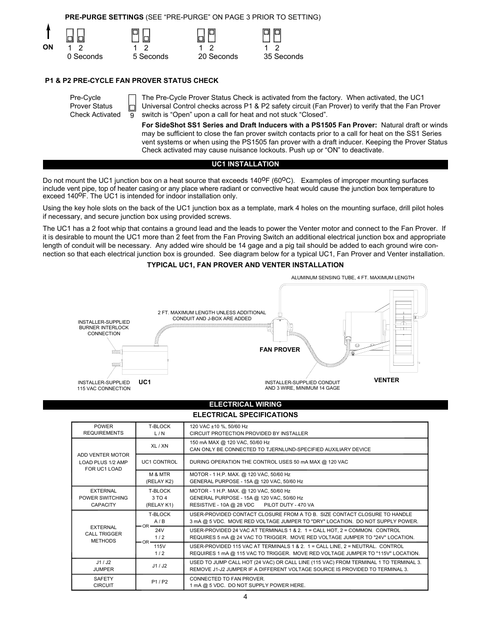Tjernlund UC1 Universal Control (Version X.06) 8504107 Rev D 07/05 User Manual | Page 7 / 17