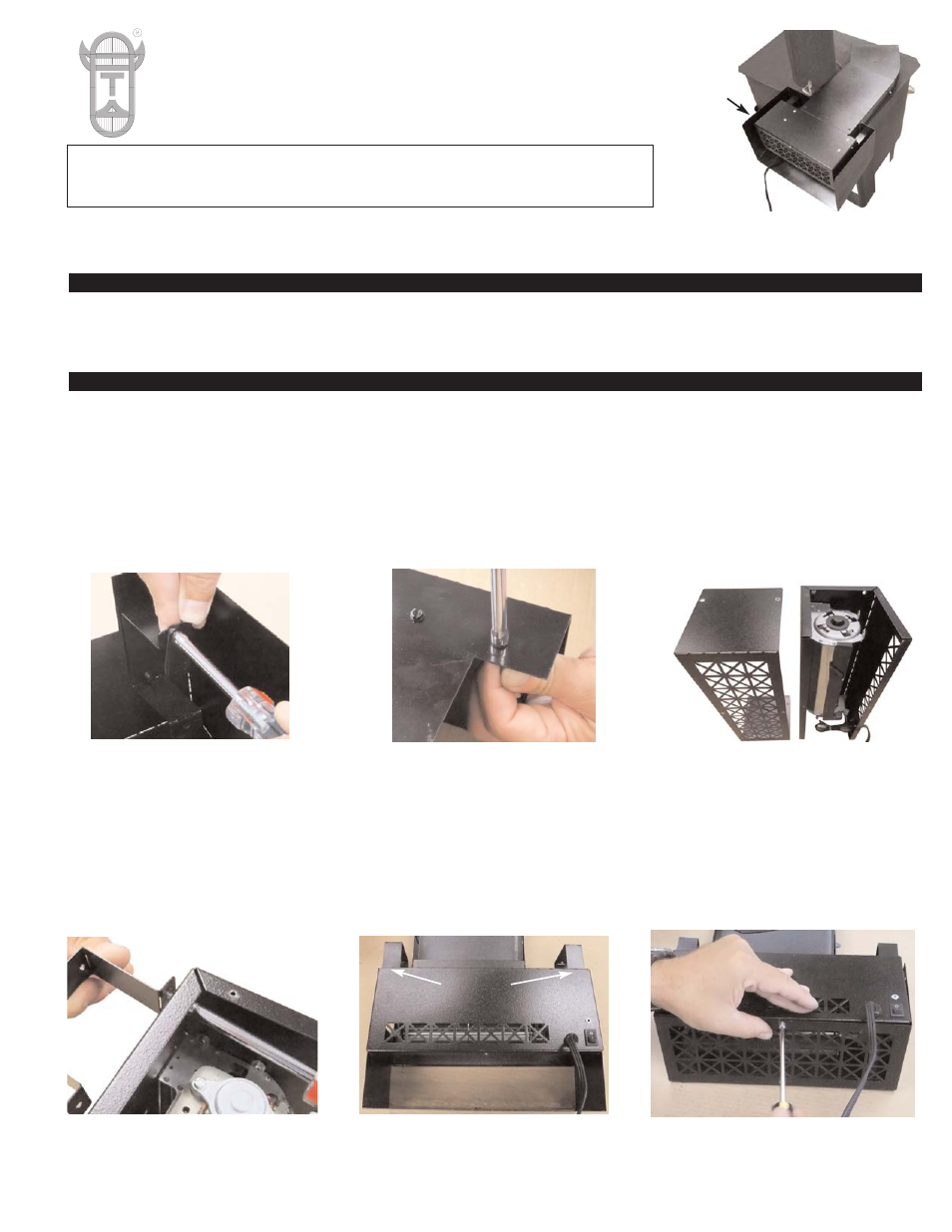 Tjernlund SB1 Heat Shield Kit 8504184 User Manual | 2 pages