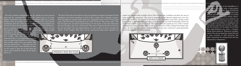 Decca tree, Stereo spaced pair | Blue Microphones OmniMouse User Manual | Page 3 / 4