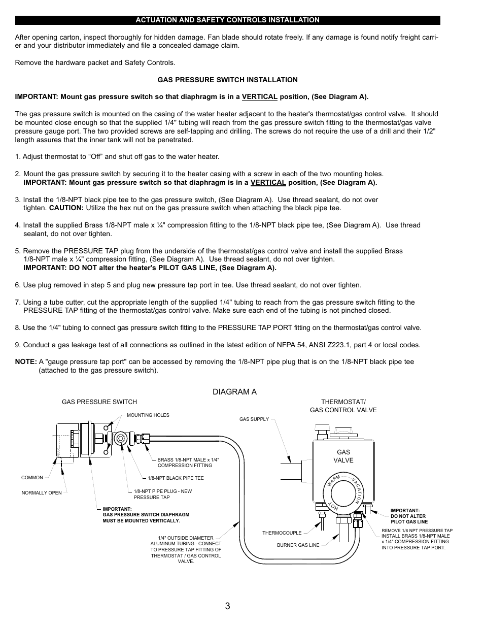 Diagram a | Tjernlund CSA1 Chimney Stack Assist Kit 8504201 User Manual | Page 4 / 8