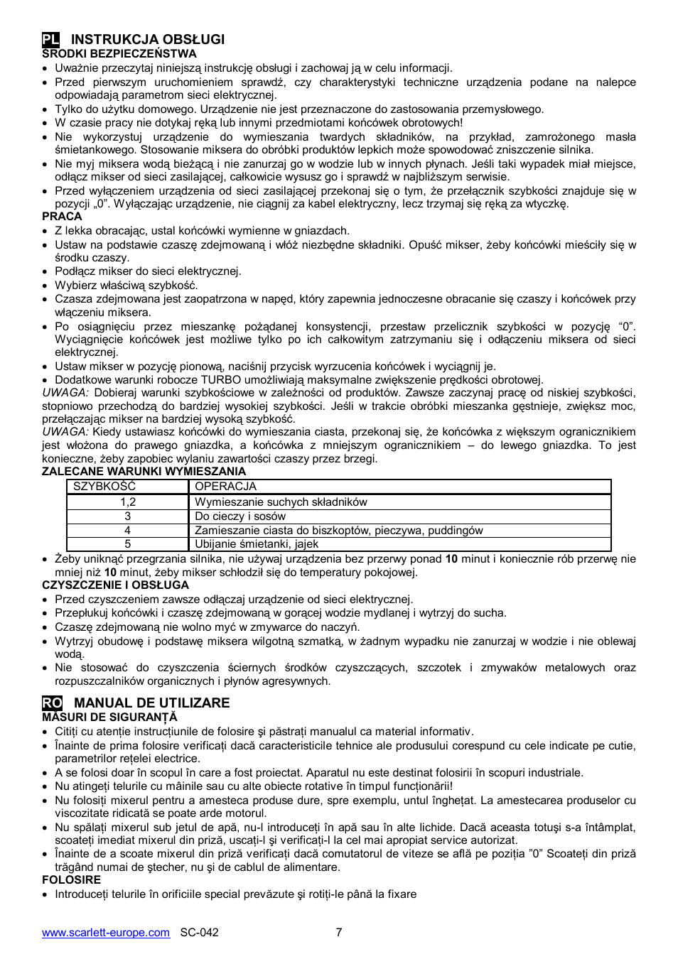 Scarlett SC-042 User Manual | Page 7 / 14