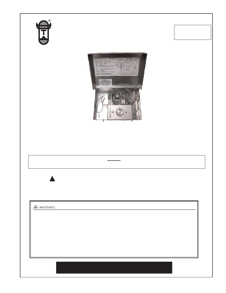 Tjernlund UCRT Rooftop Inducer Universal Control (Version X.06) 8504162 Rev A 05/11 User Manual | 16 pages