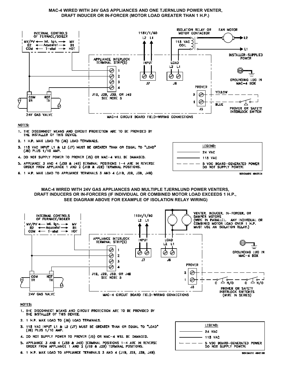 Tjernlund MAC-4 Control (Discontinued) 8504088 Rev A 04/00 User Manual | Page 4 / 10