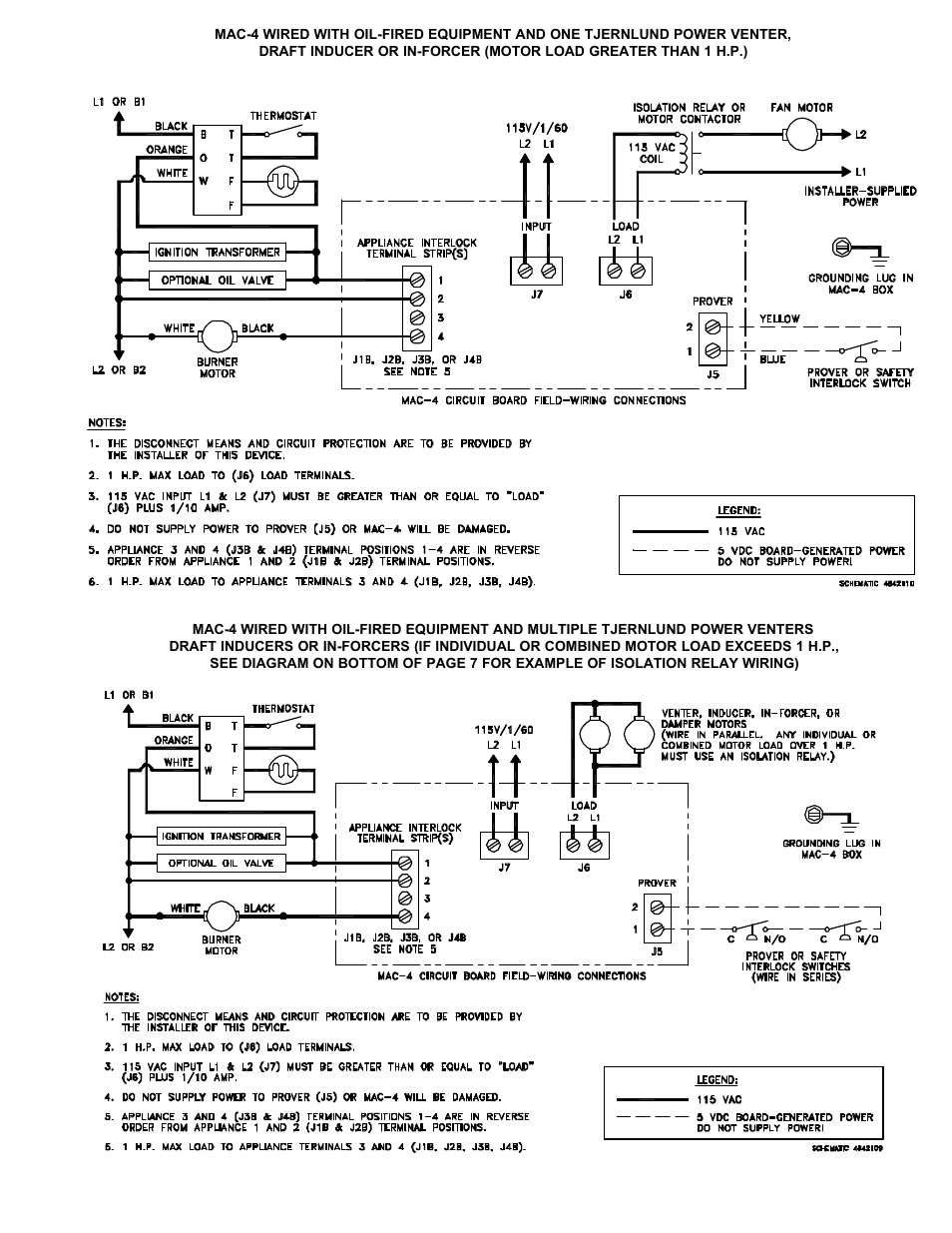Tjernlund MAC-4 Control (Discontinued) 8504088 Rev A 04/00 User Manual | Page 9 / 10