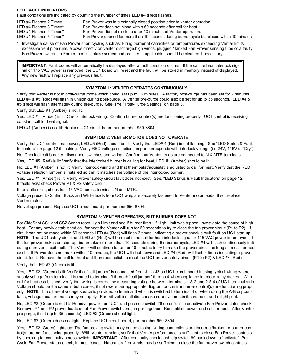 Tjernlund UC1 Universal Control (Version X.04) 8504107 Rev C 02/04 User Manual | Page 14 / 15